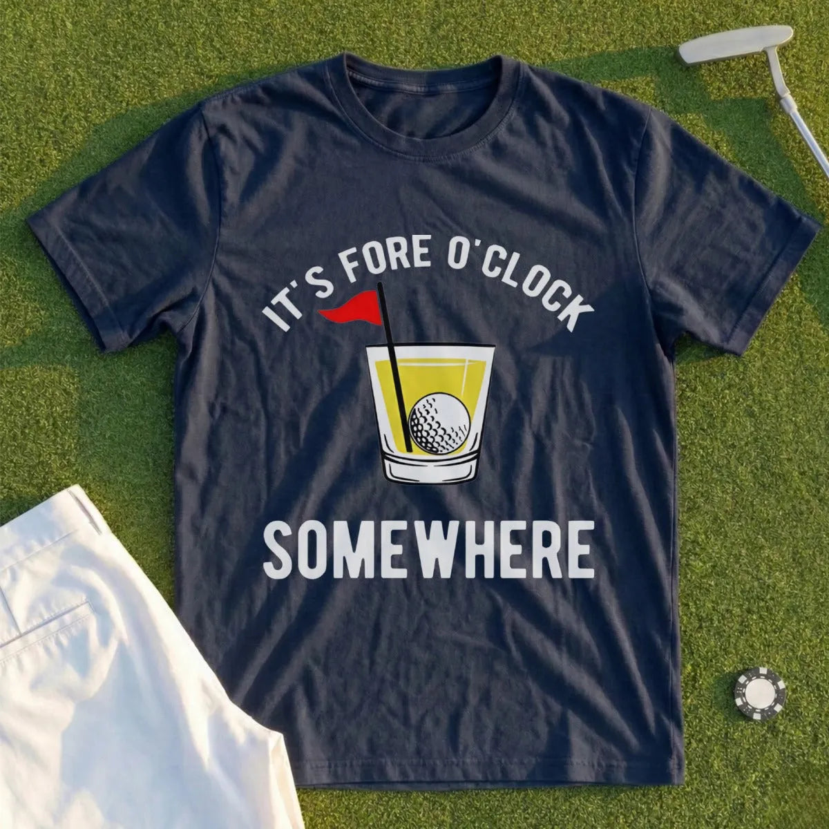 Fore O'Clock Somwhere Tee