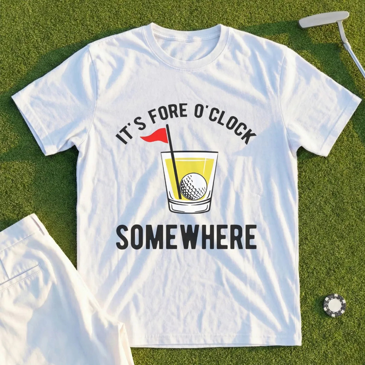 Fore O'Clock Somwhere Tee