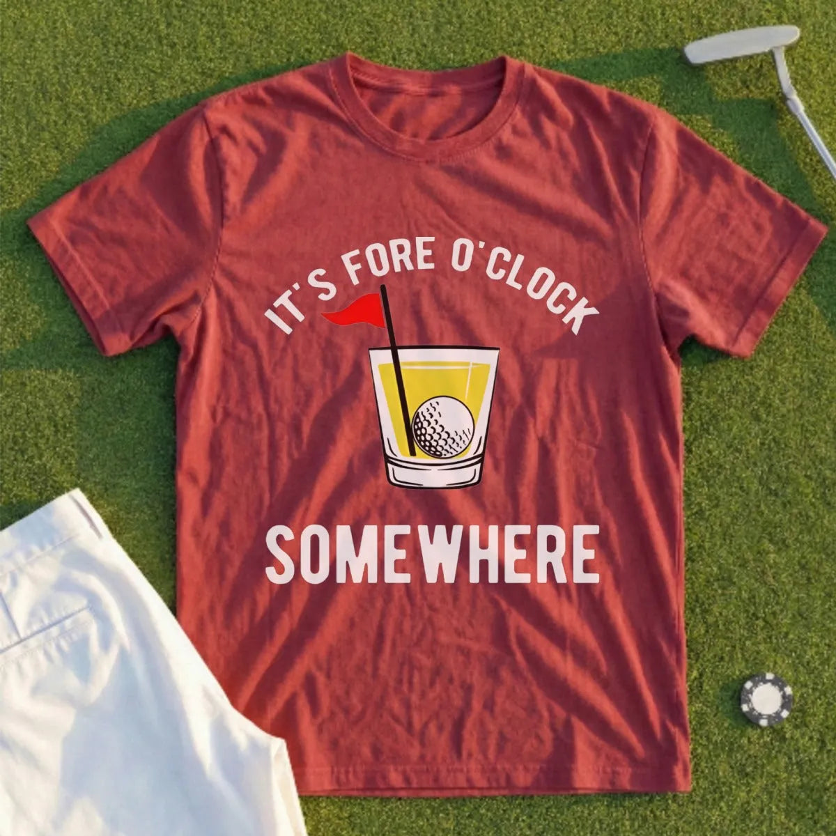 Fore O'Clock Somwhere Tee