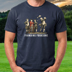 Founding Foursome Tee worn on the golf course, Navy