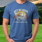 Get In Loser Retro Tee worn on the golf course, Royal