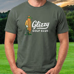 Glizzy Golf Club Tee worn on the golf course, Military Green