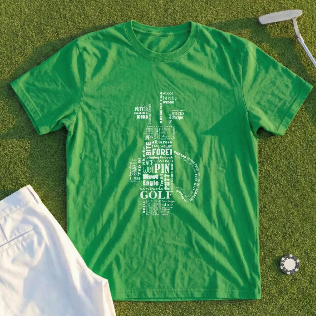 Golf Bag Word Cloud Tee