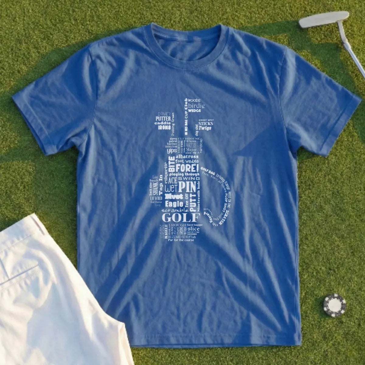 Golf Bag Word Cloud Tee