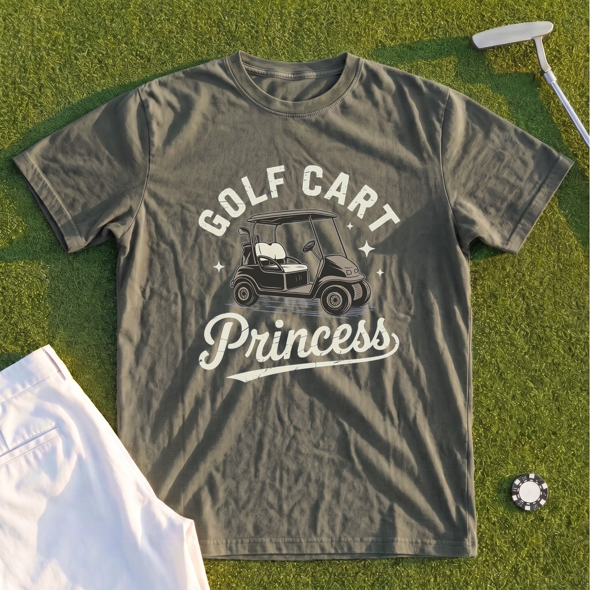 Golf Cart Princess Premium Tee