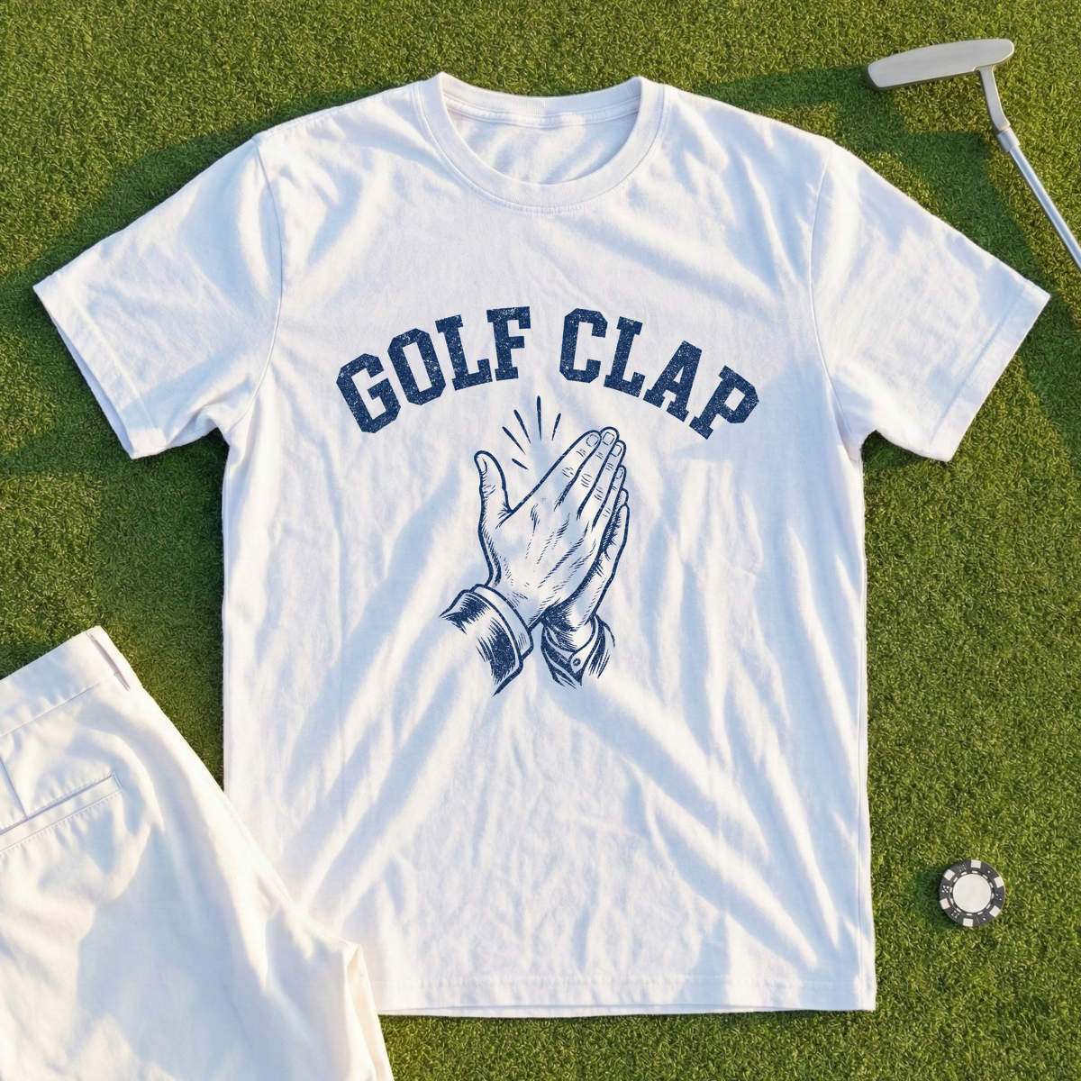 Golf Clap, Solid Block Letters Tee