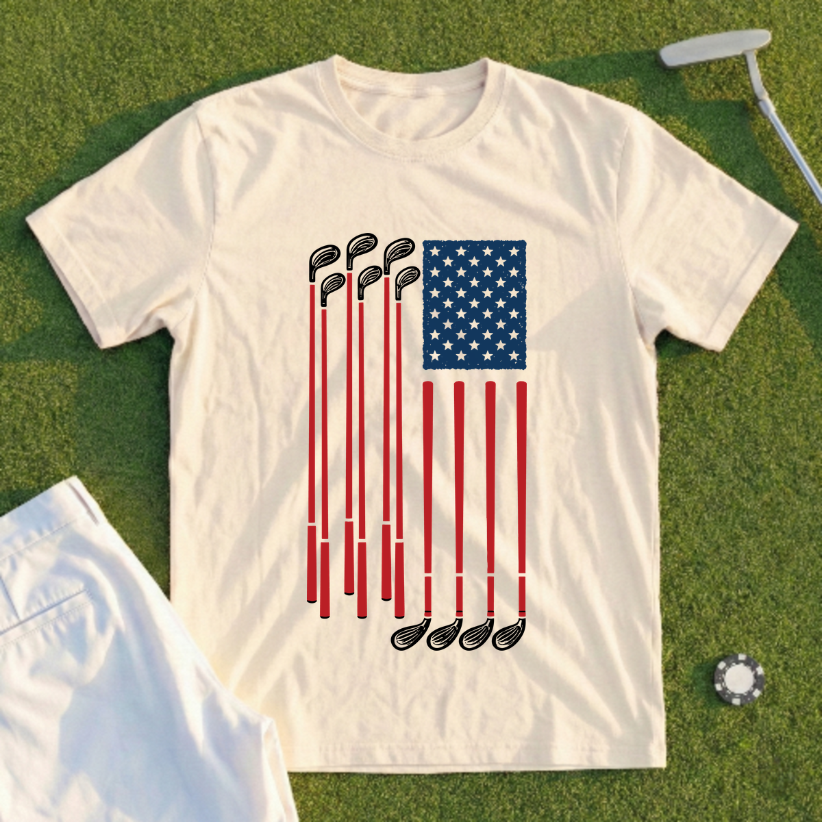 Golf Club Stars Flag Tee