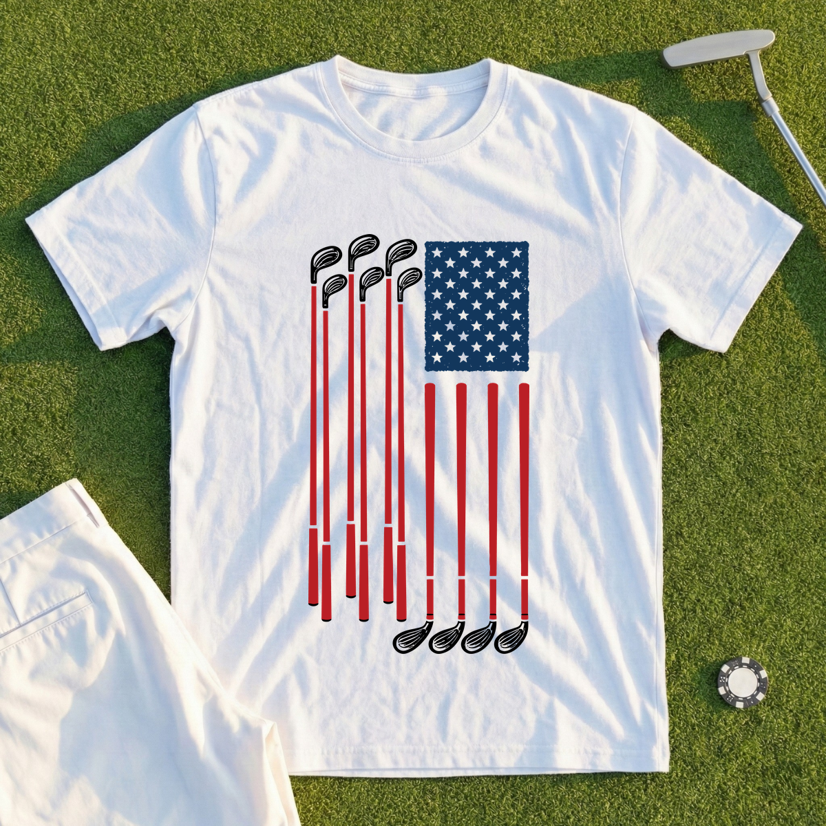 Golf Club Stars Flag Tee