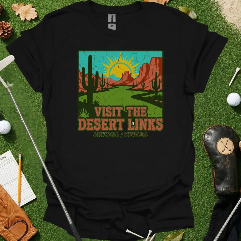 Golf Desert Landscape Art Tee