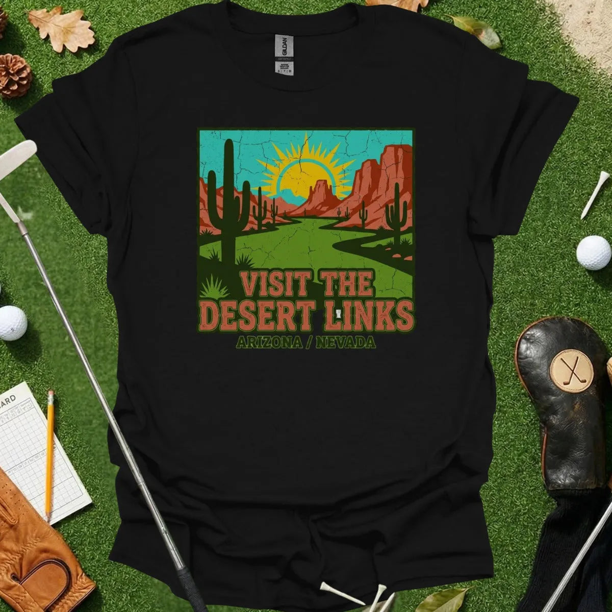 Golf Desert Landscape Art Tee