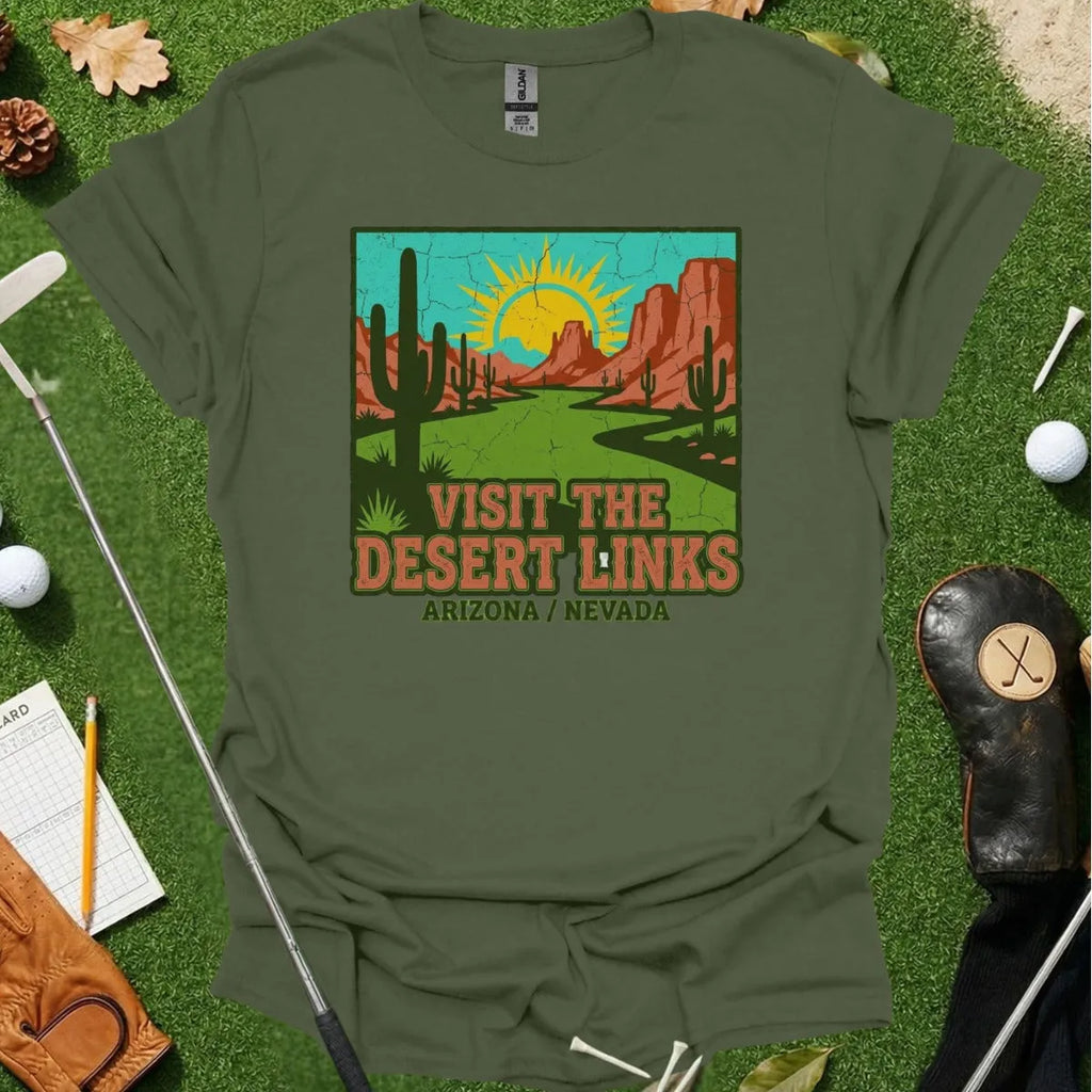 Golf Desert Landscape Art Tee