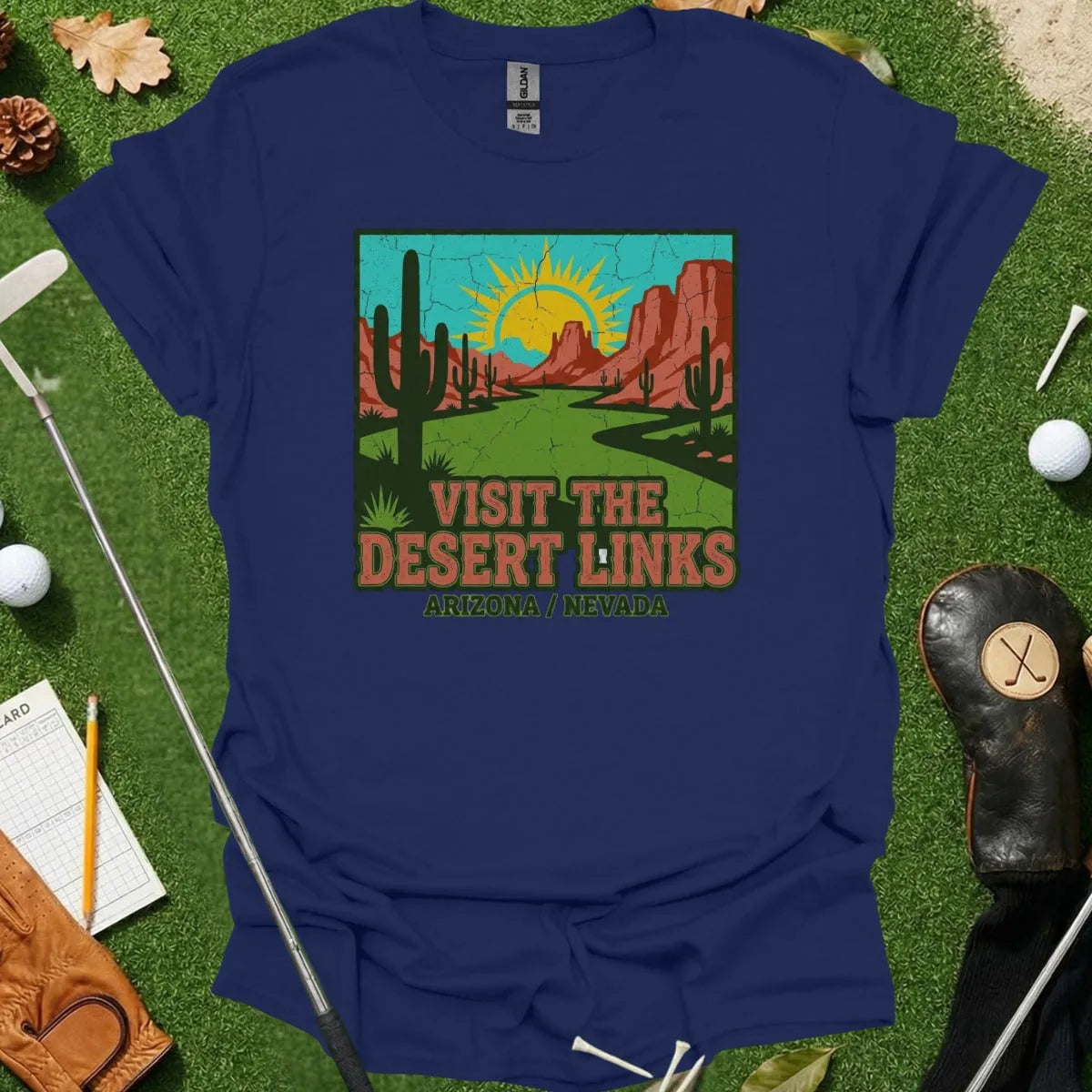 Golf Desert Landscape Art Tee
