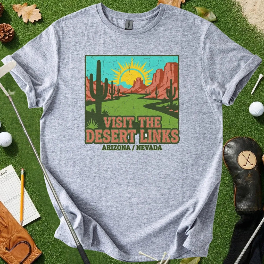 Golf Desert Landscape Art Tee