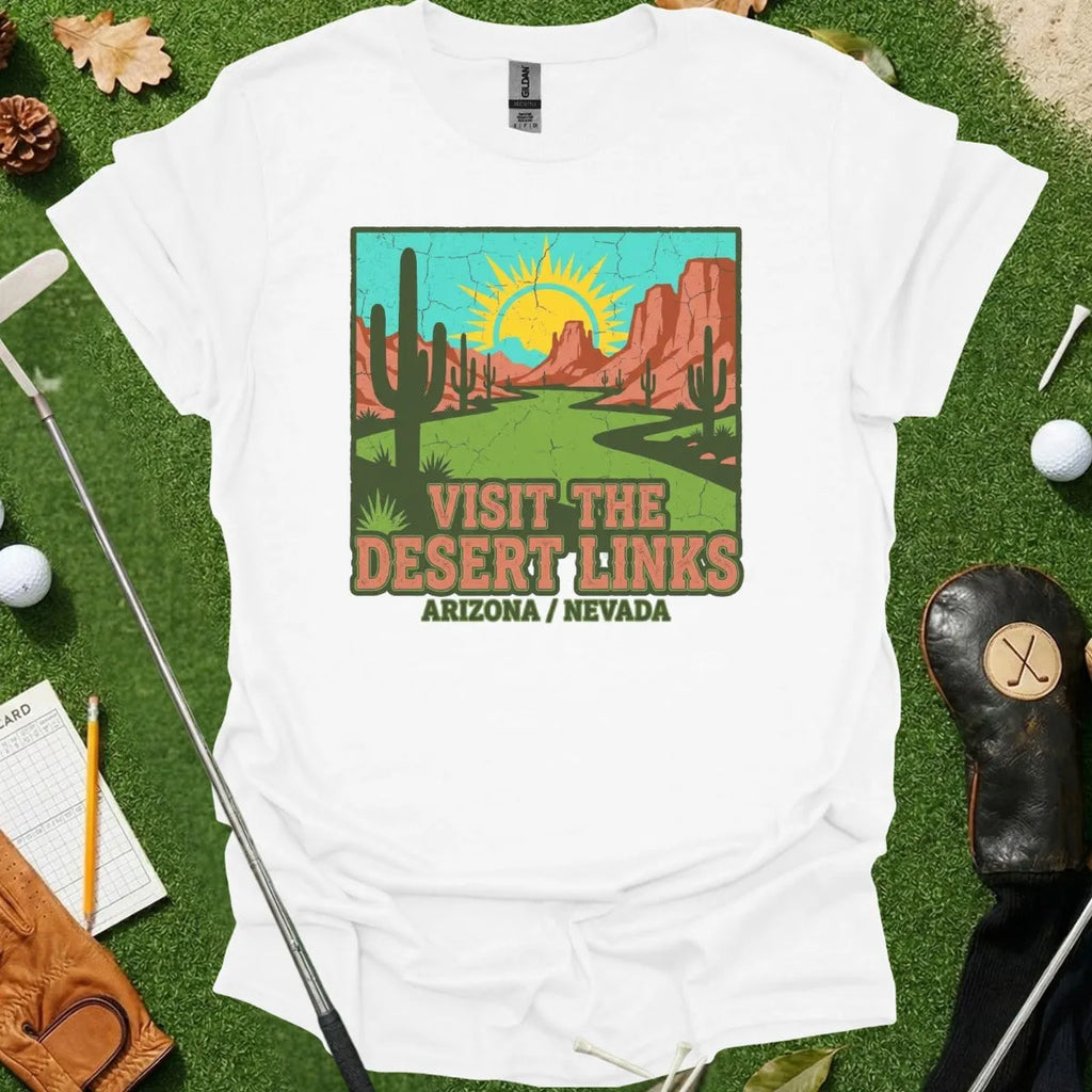 Golf Desert Landscape Art Tee