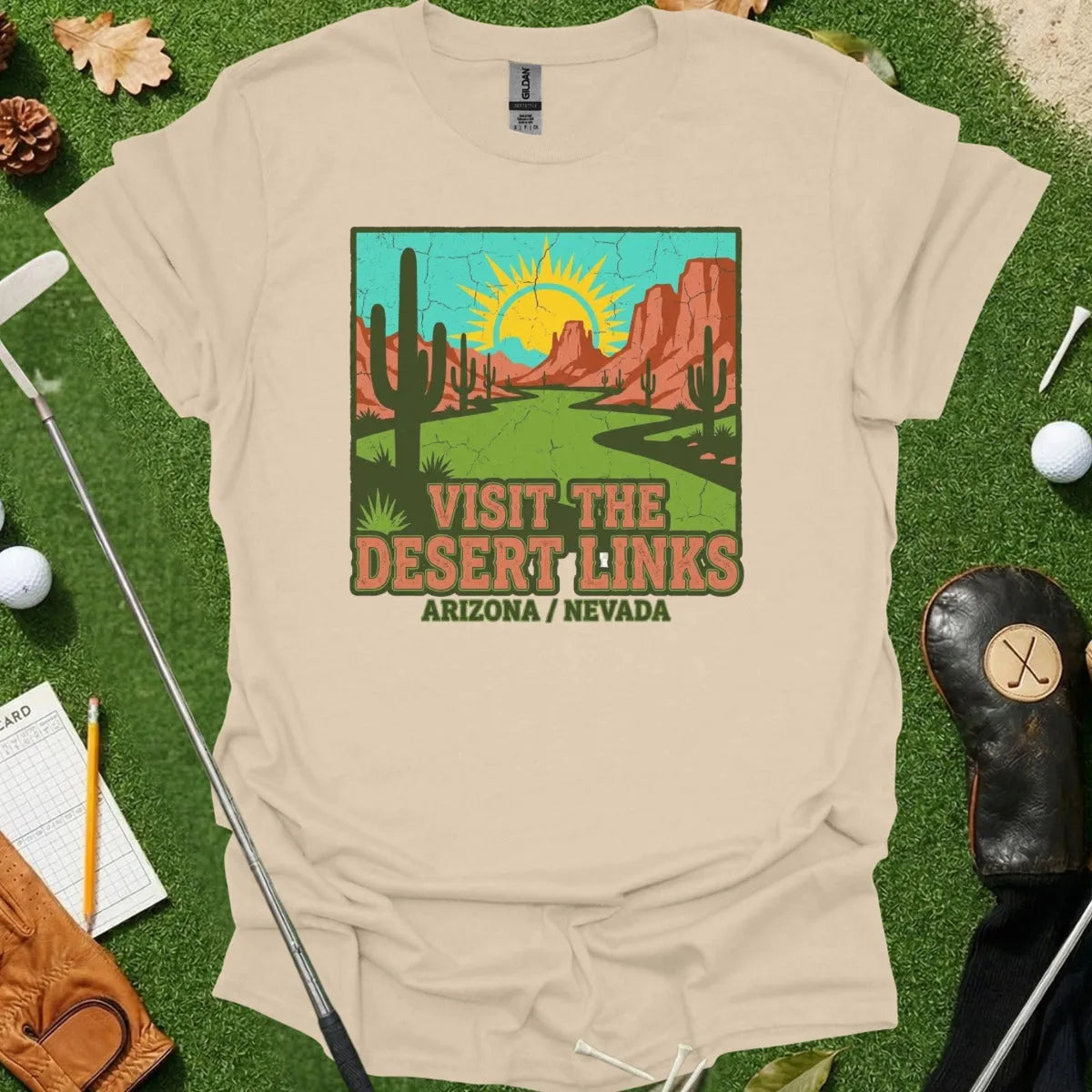 Golf Desert Landscape Art Tee