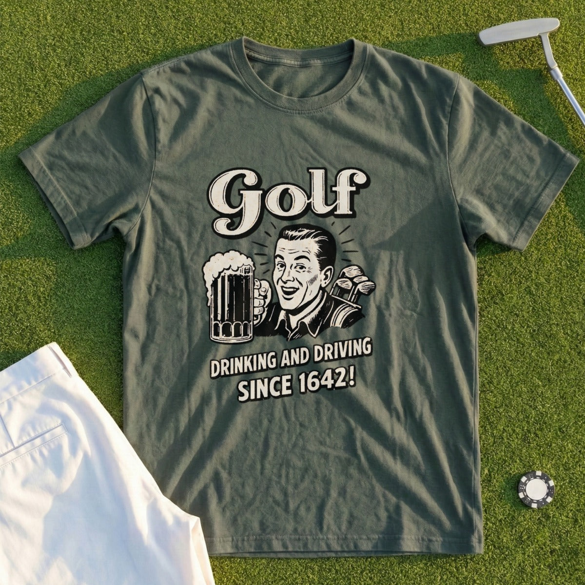 Golf Drinking & Driving Tee