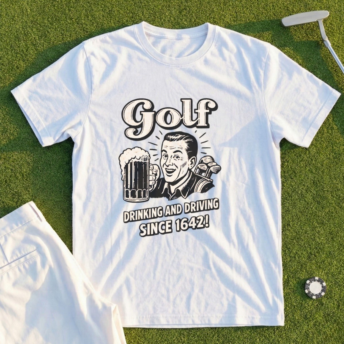 Golf Drinking & Driving Tee