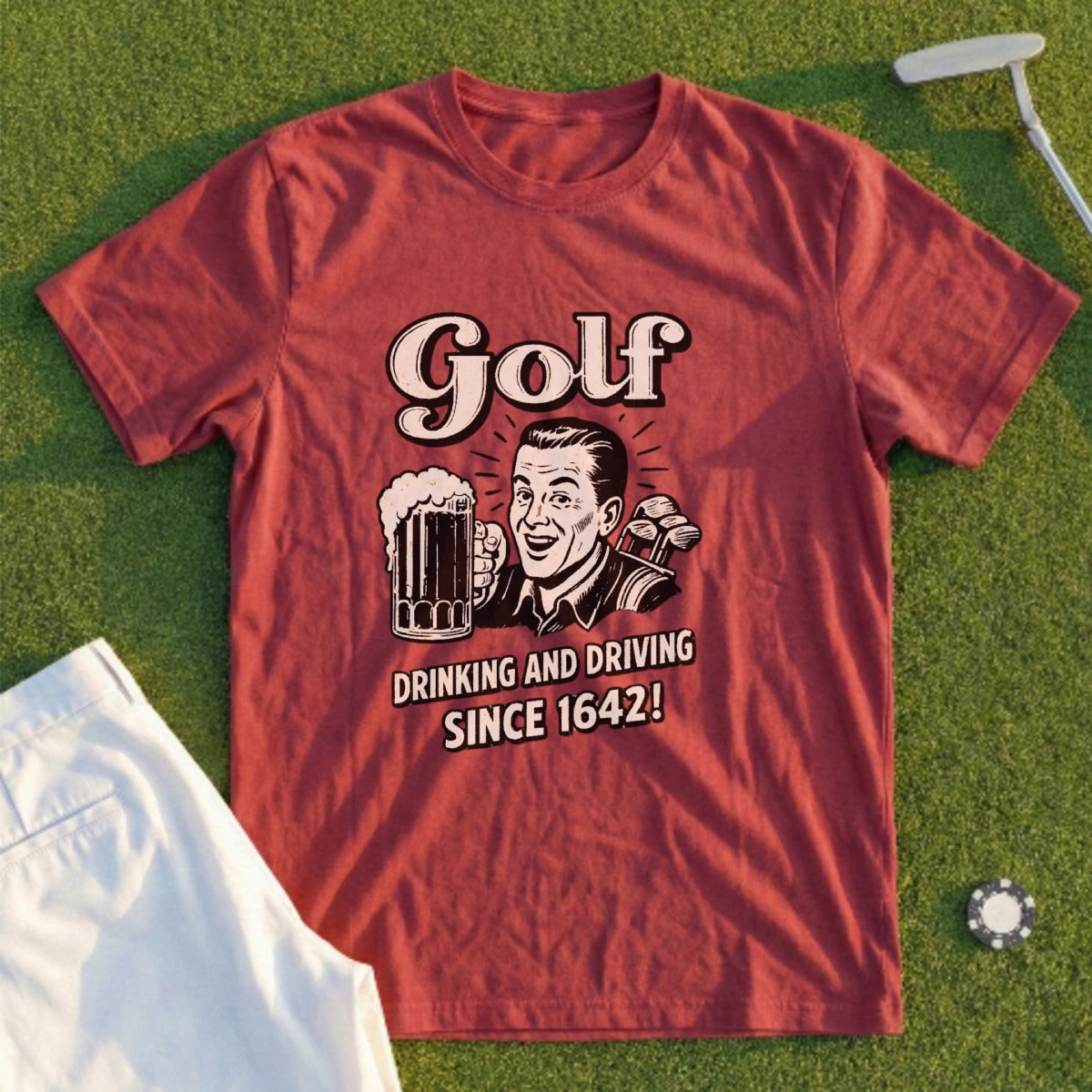 Golf Drinking & Driving Tee