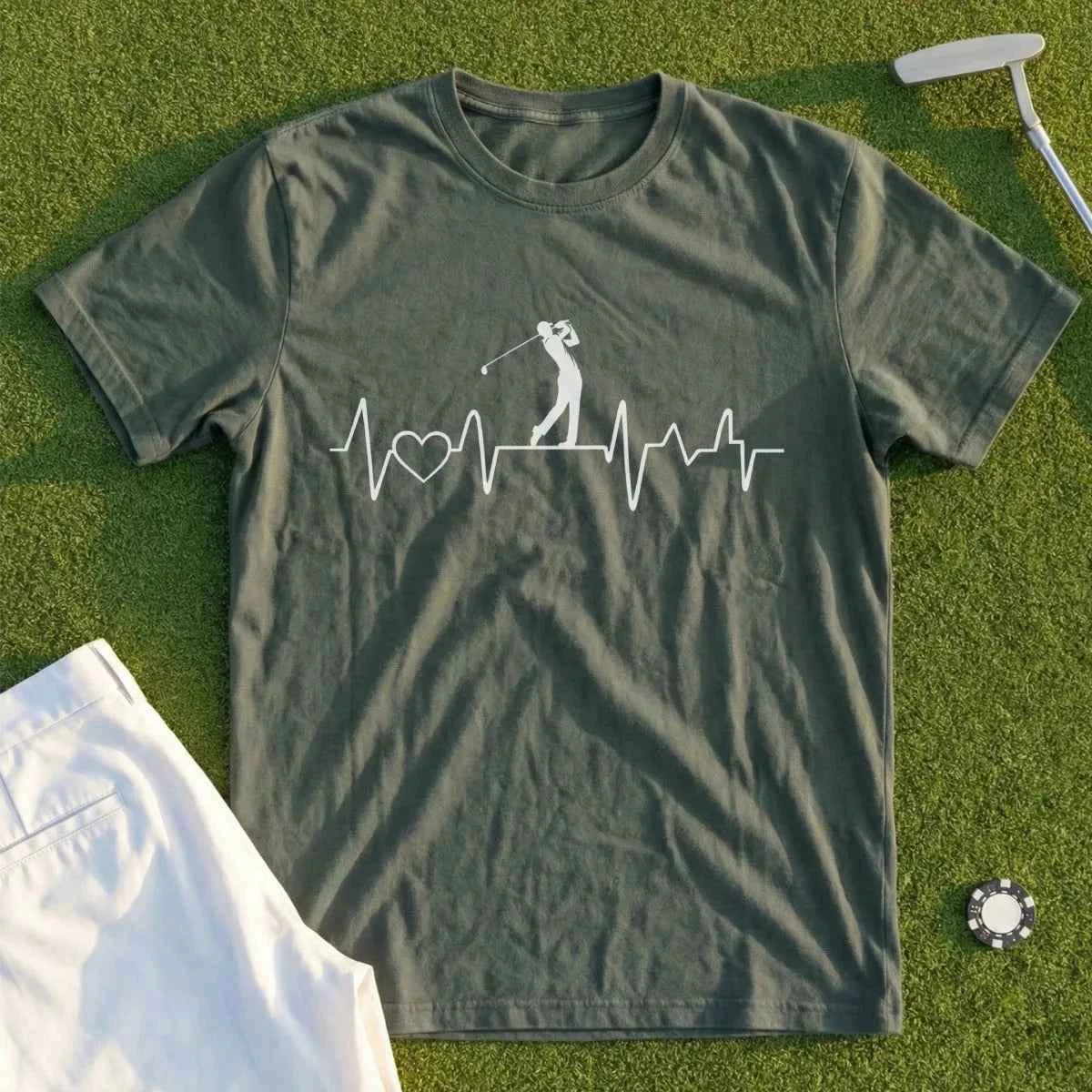 Golf Heartbeat Line Tee