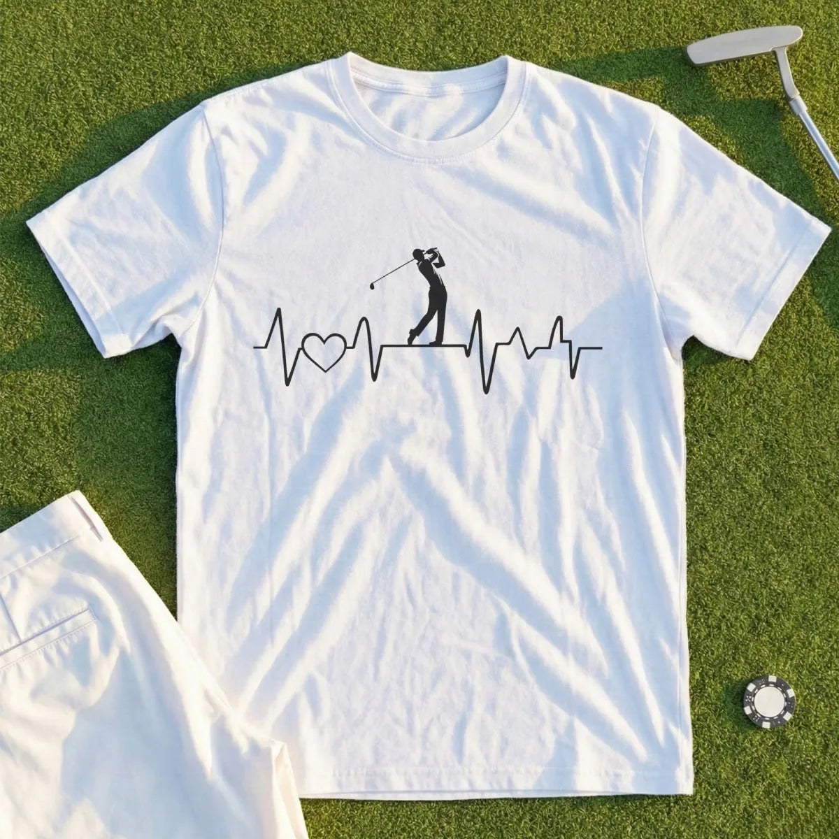 Golf Heartbeat Line Tee
