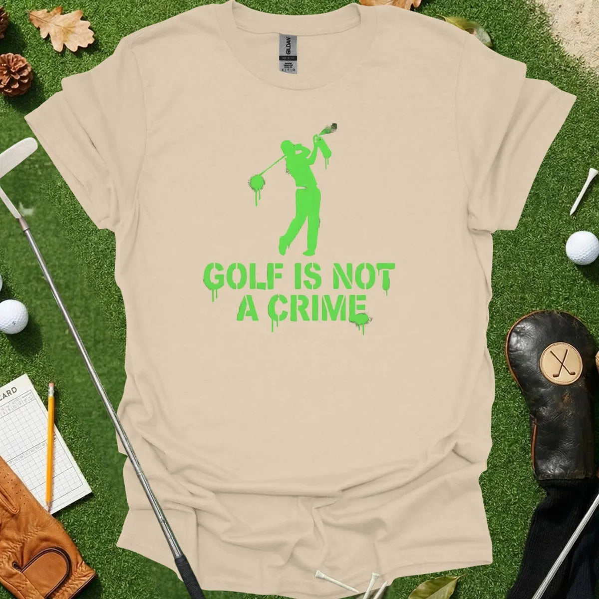 Golf Is Not A Crime Graffiti Tee