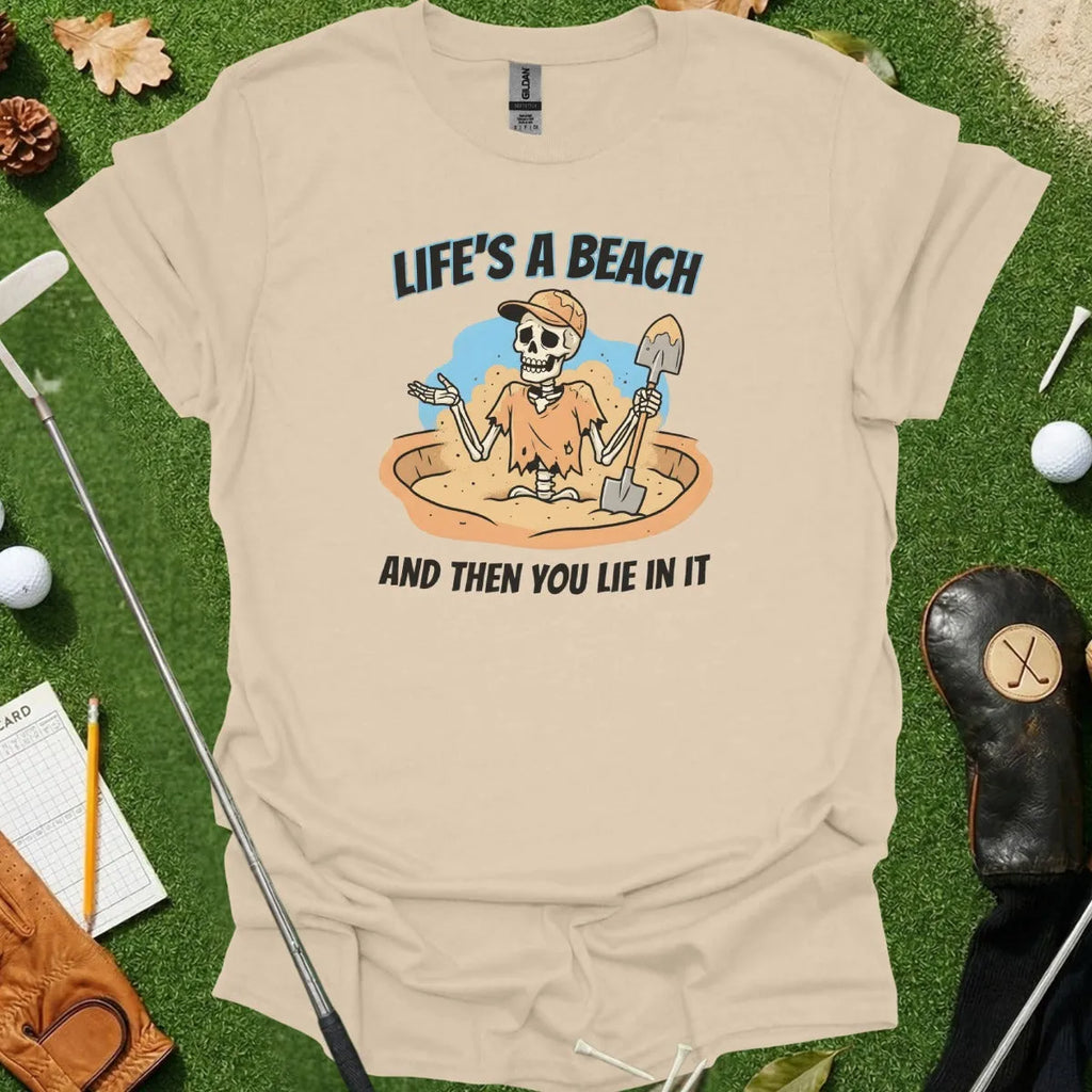 Golf Skeleton Beach Humor Tee