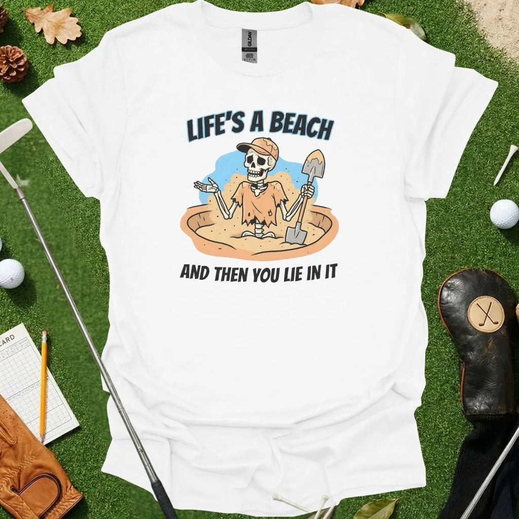 Golf Skeleton Beach Humor Tee
