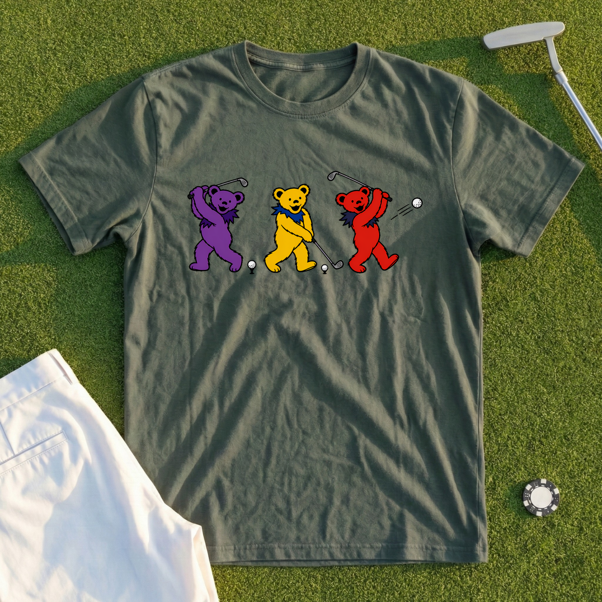 Golf Swing Bears Encore Tee