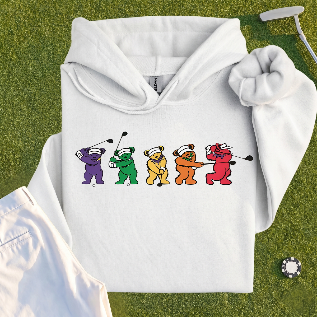 Golf Swing Bears Hoodie