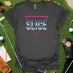 Golf Synthwave Slice Triangle Tee