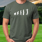 Golfer Evolution Tee worn on the golf course, Military Green