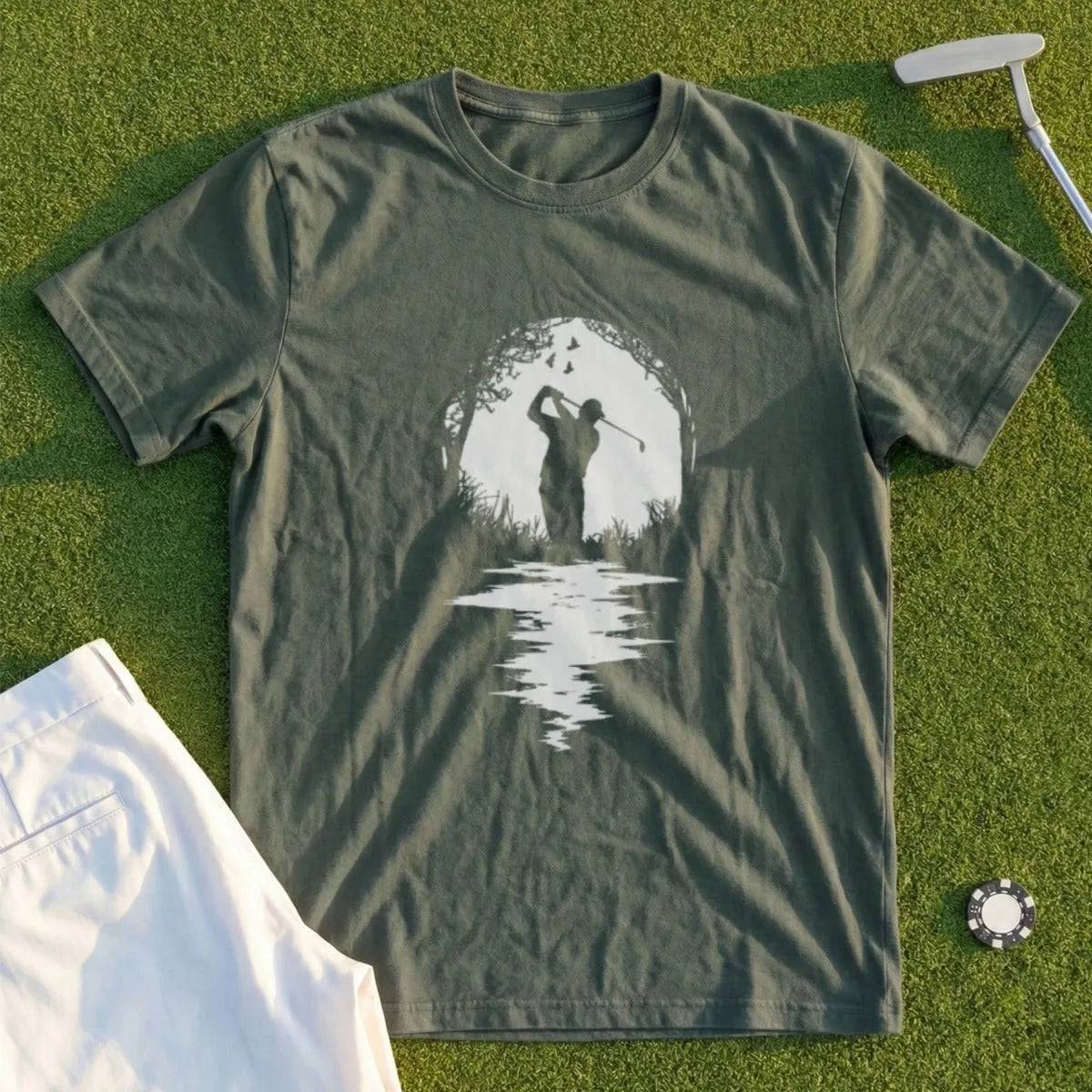 Golfer Silhouette Tee