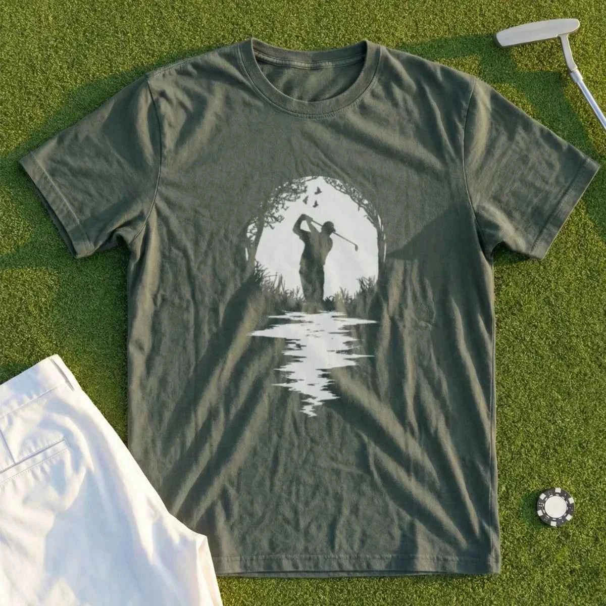 Golfer Silhouette Tee