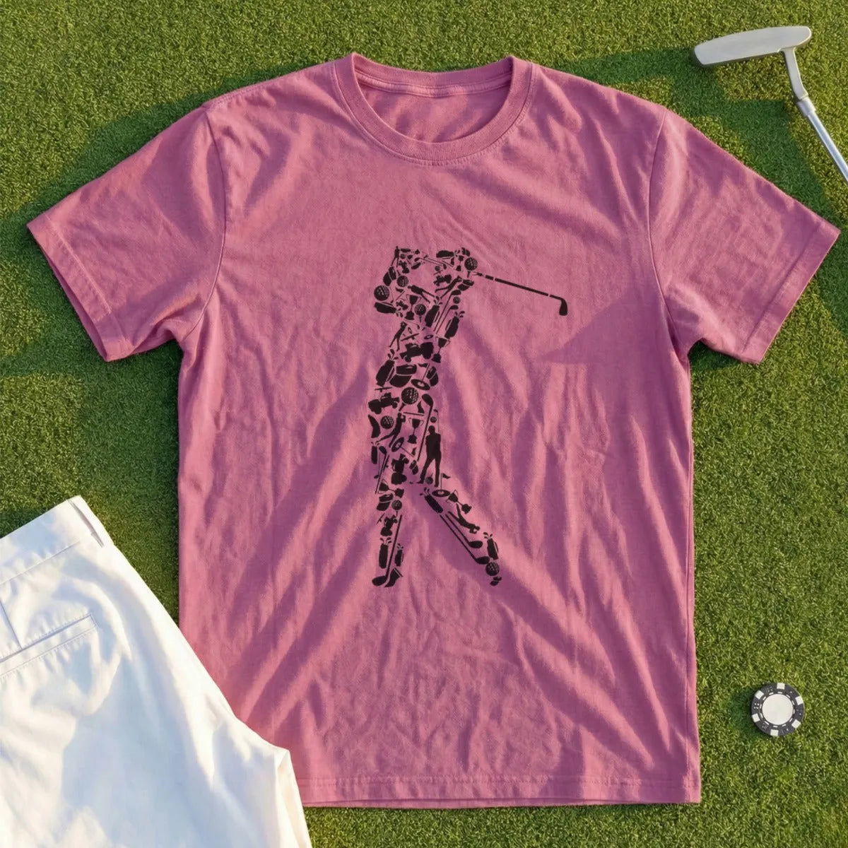 Golfer Word Cloud Tee