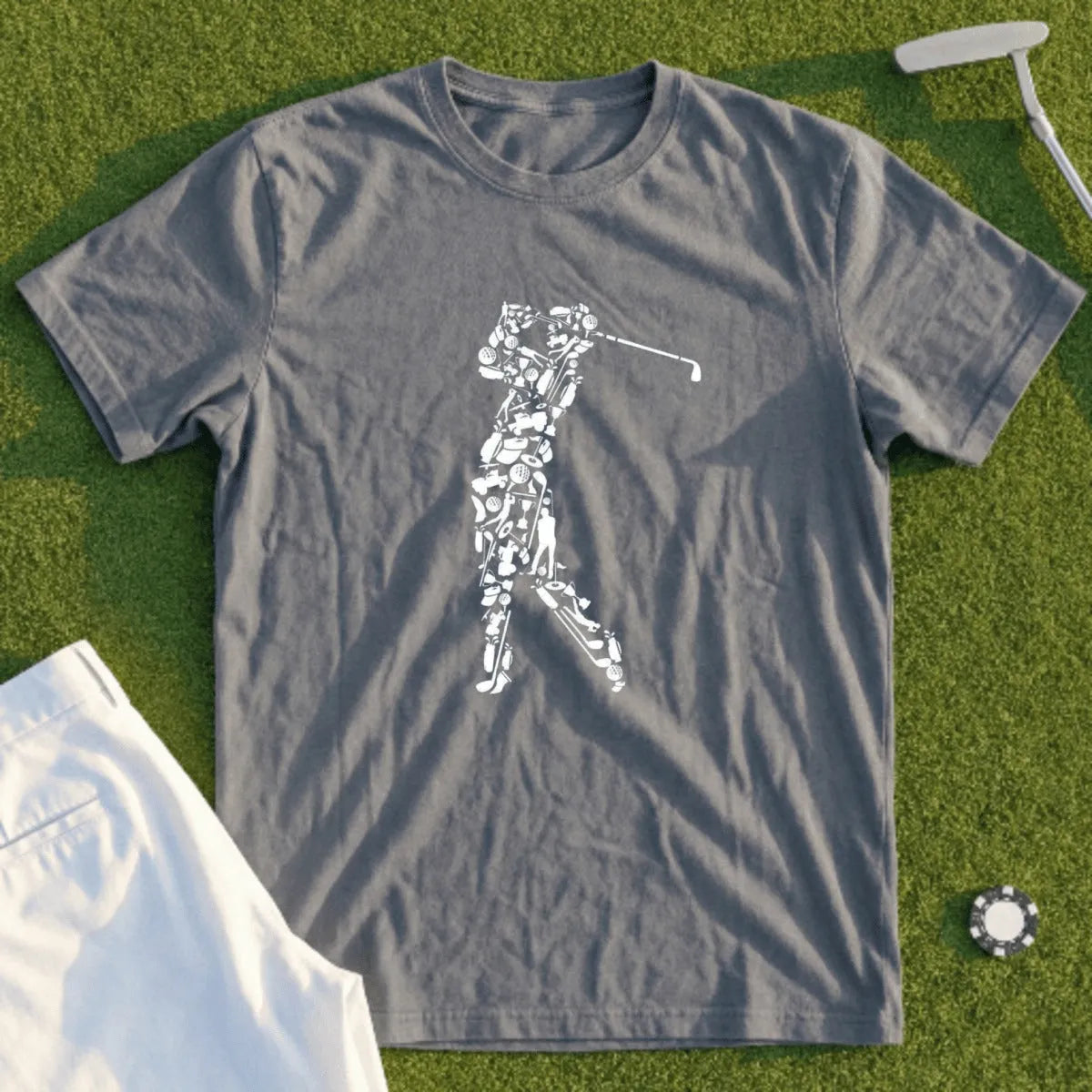 Golfer Word Cloud Tee