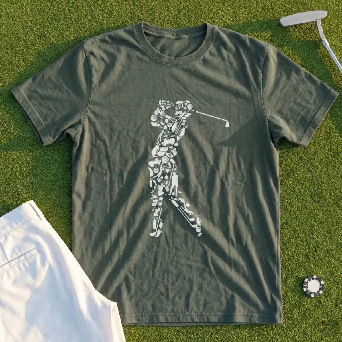 Golfer Word Cloud Tee