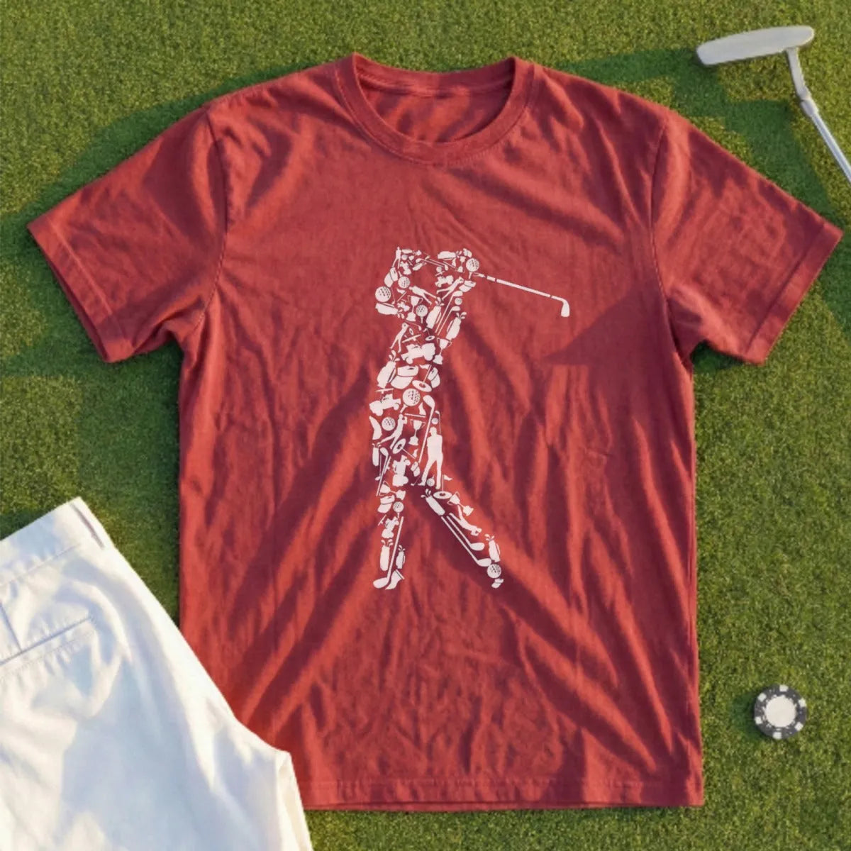 Golfer Word Cloud Tee