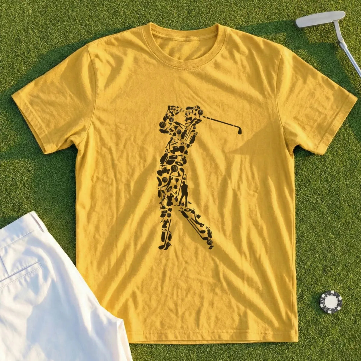 Golfer Word Cloud Tee