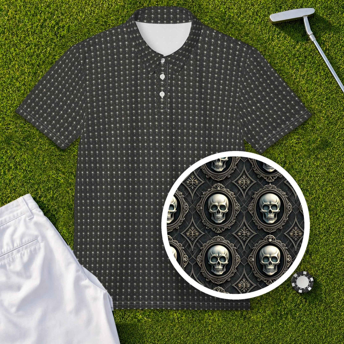 Gothic Frames Performance Print Polo