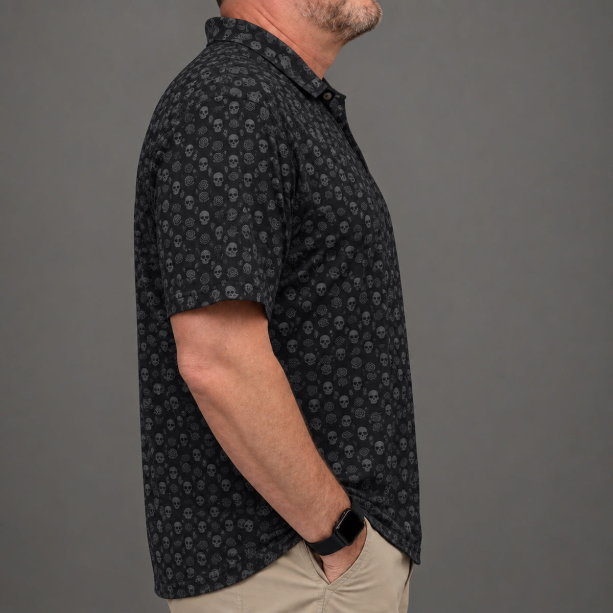 Gothic Roses Performance Print Polo