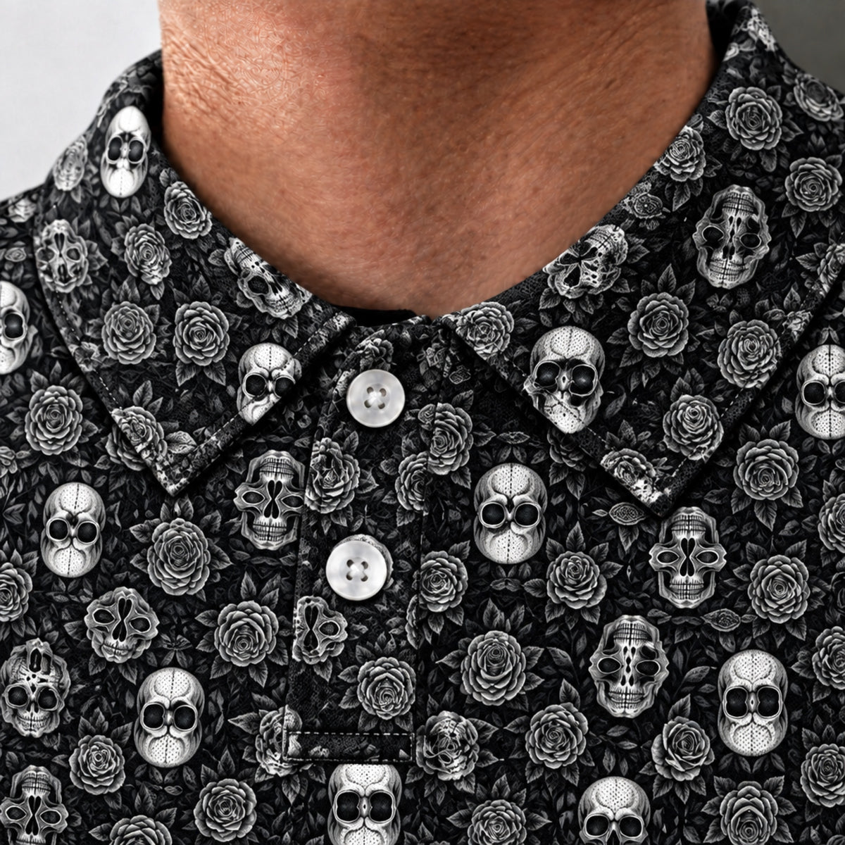 Gothic Roses Performance Print Polo