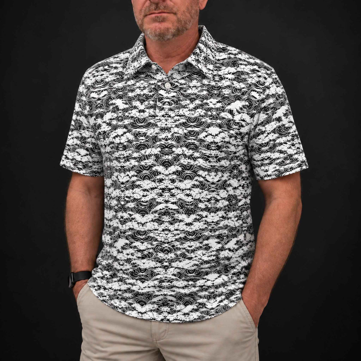 Great Wave Ink Performance Print Polo