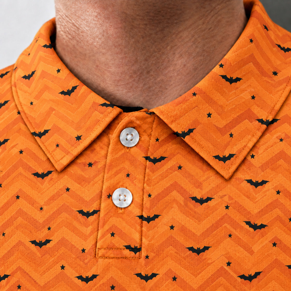 Halloween Bats Performance Print Polo