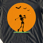 Halloween Moon Tee, print close-up on Black