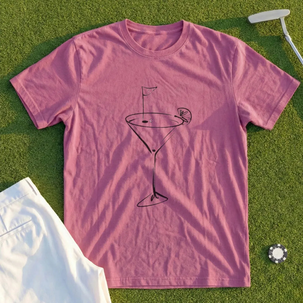 Hand Drawn Golf Martini Tee