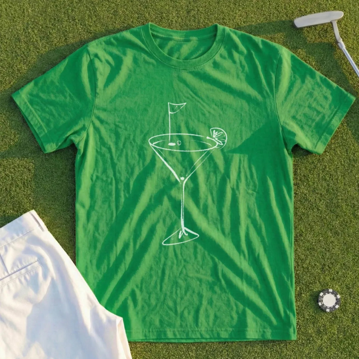 Hand Drawn Golf Martini Tee