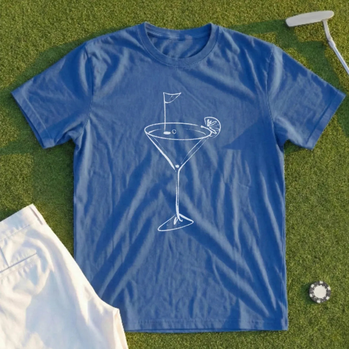 Hand Drawn Golf Martini Tee
