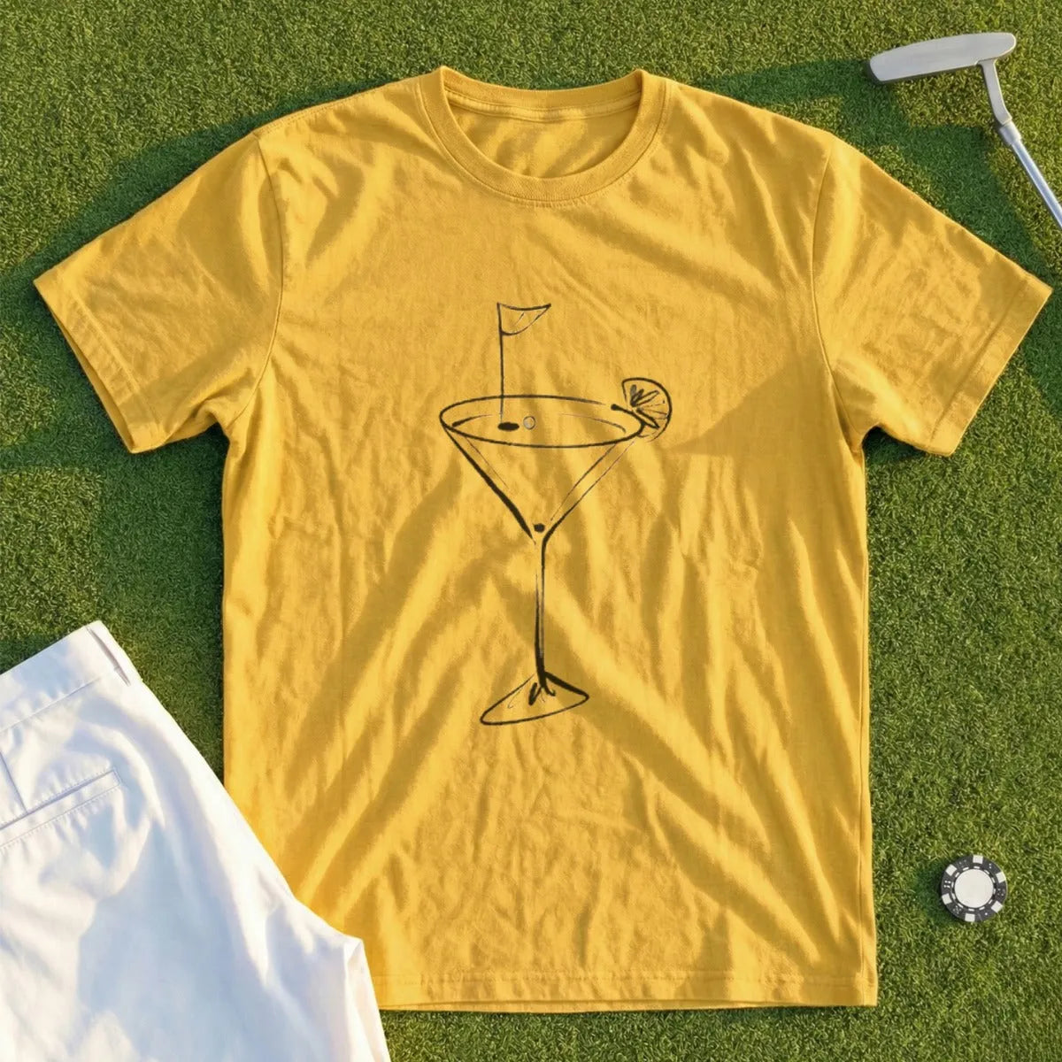 Hand Drawn Golf Martini Tee