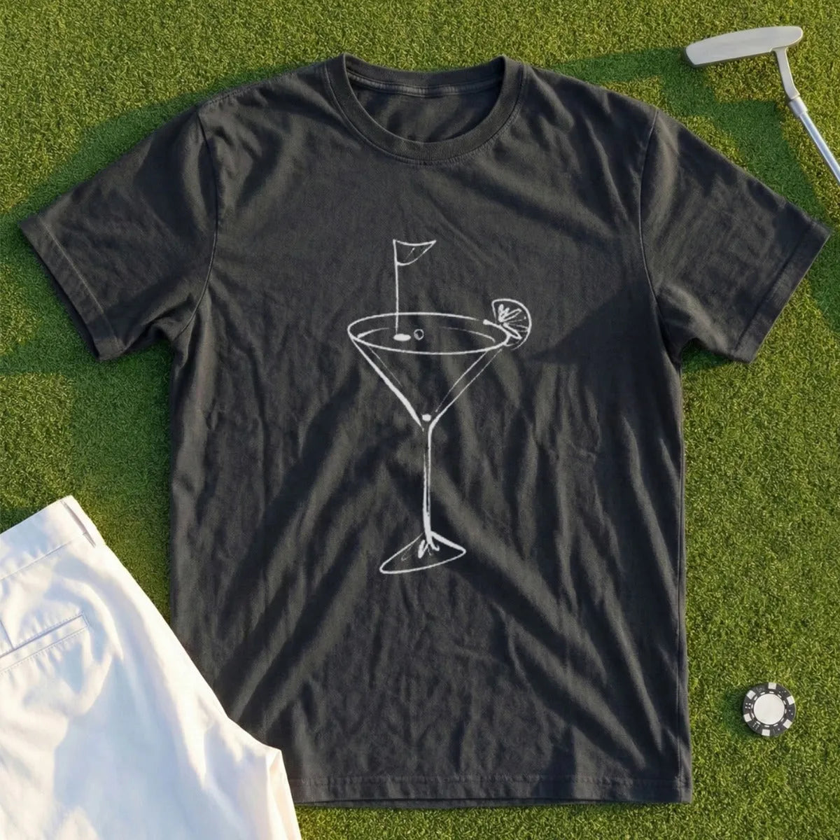 Hand Drawn Golf Martini Tee