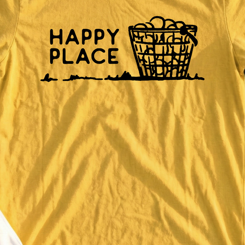 Happy Place Tee, print close-up on Daisy